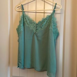 Green Lace Tank Top